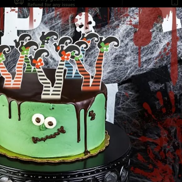 Halloween CupCake Toppers Witch Legs Cake Party Decoration Funny Whimsical NEW - Picture 4 of 5